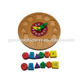 Promotional Wooden Toys Child Educational Clock Game Toy Shape Clock Wooden Toys